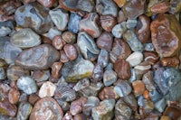 a close up of rocks and pebbles